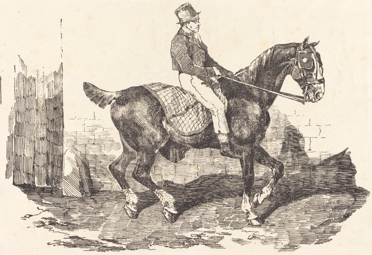 Palfrenier monté sur un cheval de carrosse - Theodore Gericault
