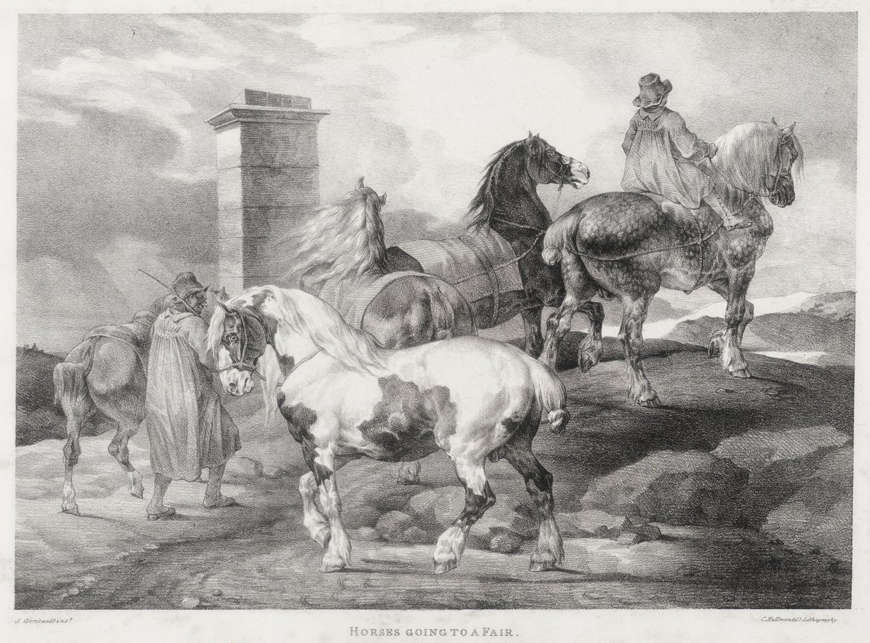 Des chevaux en route pour une foire - Theodore Gericault