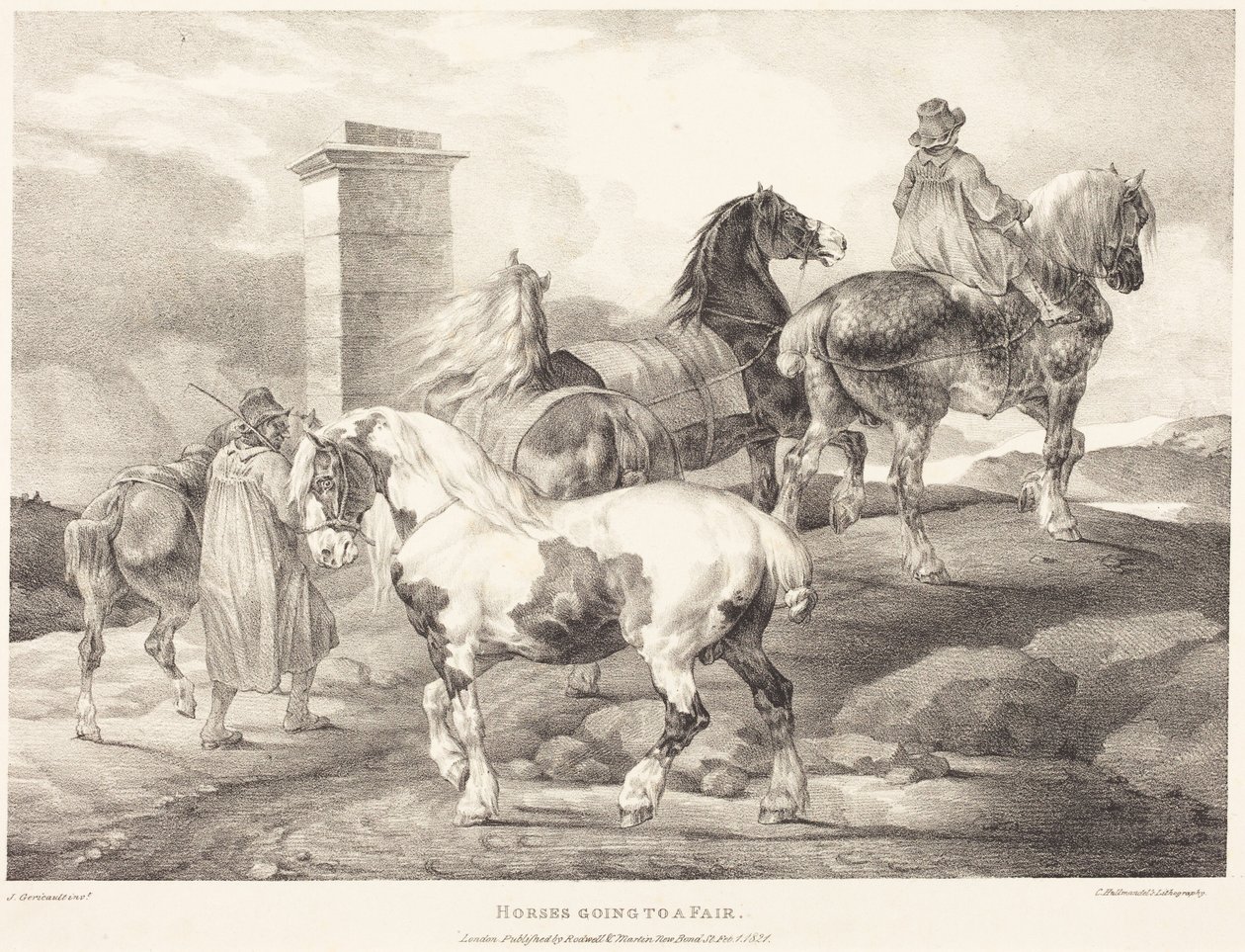 Des chevaux en route pour une foire - Theodore Gericault