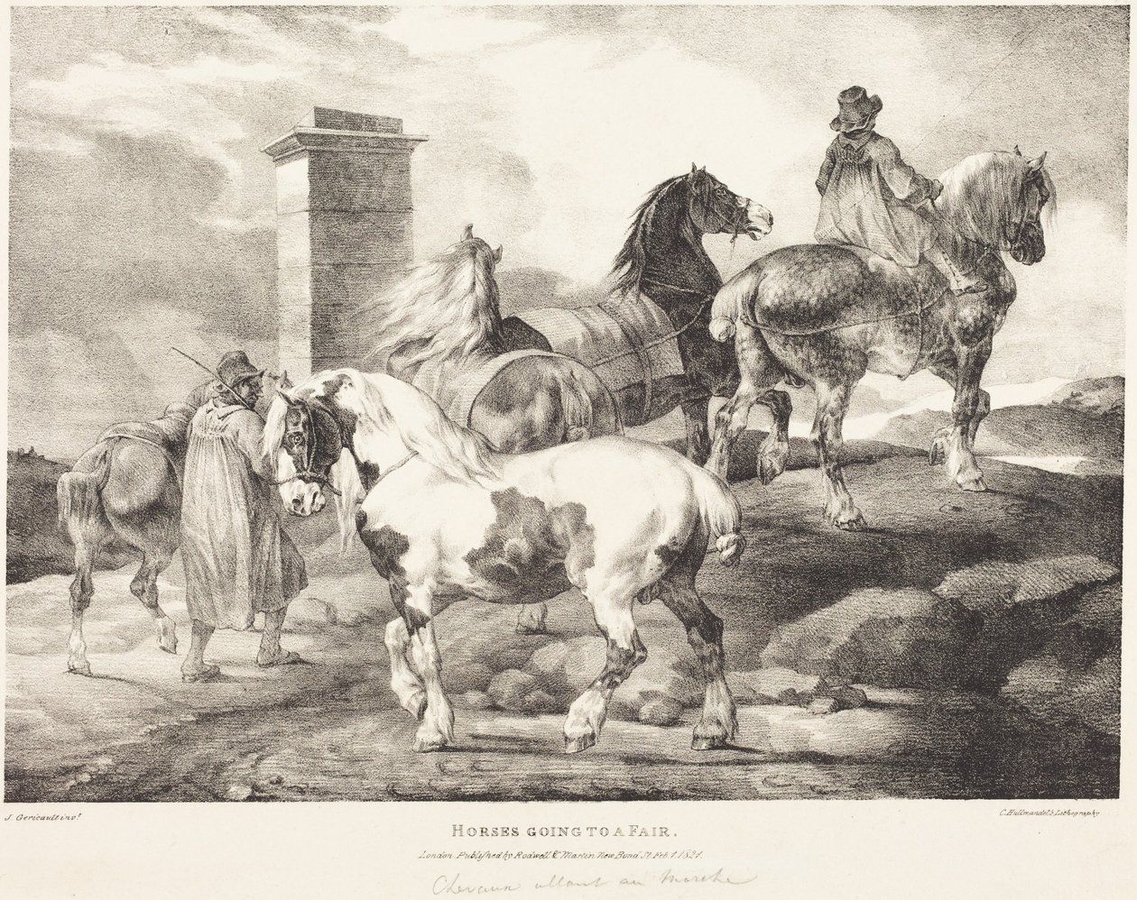 Des chevaux en route pour une foire - Theodore Gericault