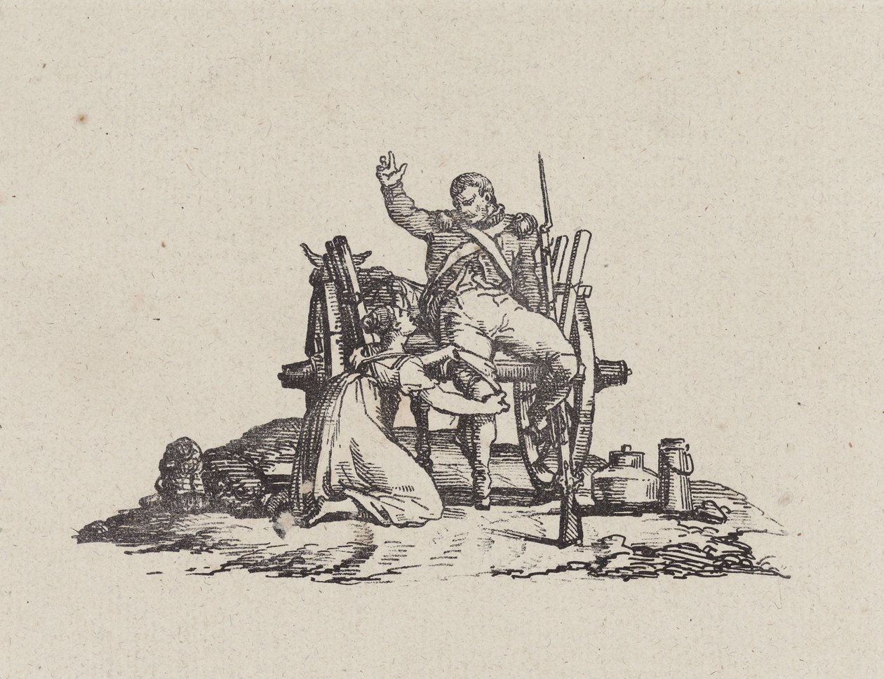 La Laitière et le vétéran (The Milkmaid and the Veteran) - Theodore Gericault