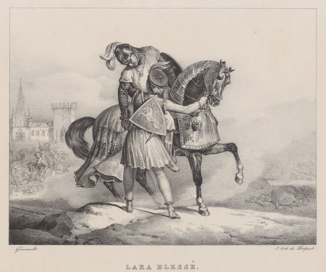 Lara blessé (Lara Wounded) - Theodore Gericault