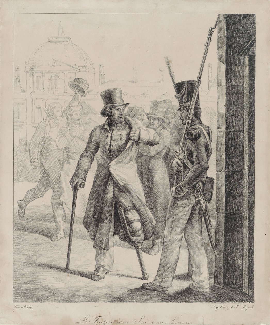 Le Factionnaire suisse au Louvre (The Swiss Royal Guard Sentry at the Louvre) - Theodore Gericault