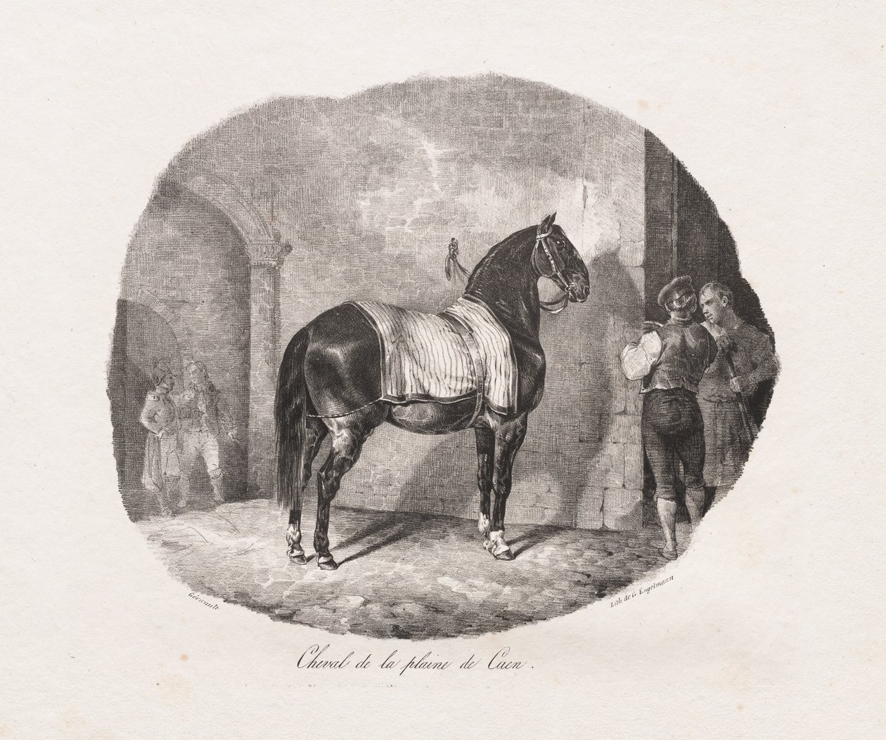 Études lithographiées de chevaux : Pl. 7, Cheval de la plaine de Caen, 1822 - Theodore Gericault