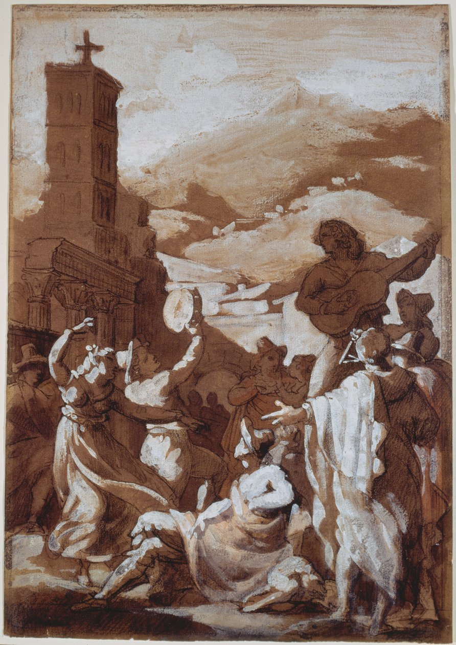 Danse napolitaine : la tarentelle - Theodore Gericault