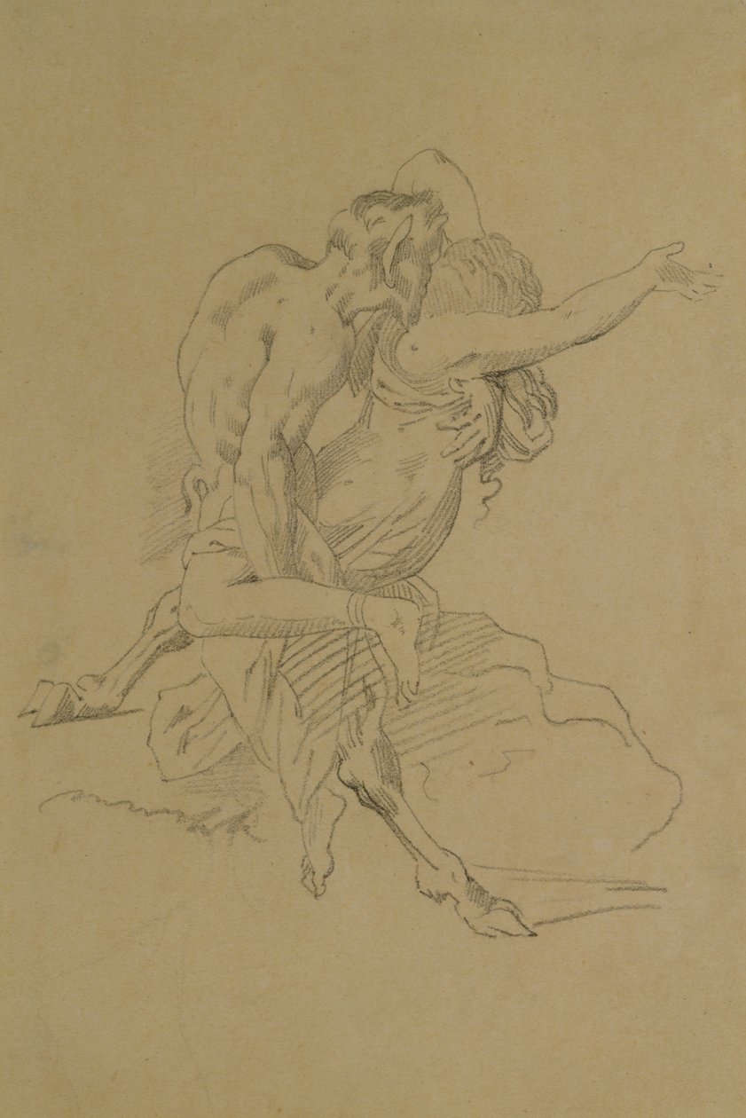 Nymphe et satyre - Theodore Gericault
