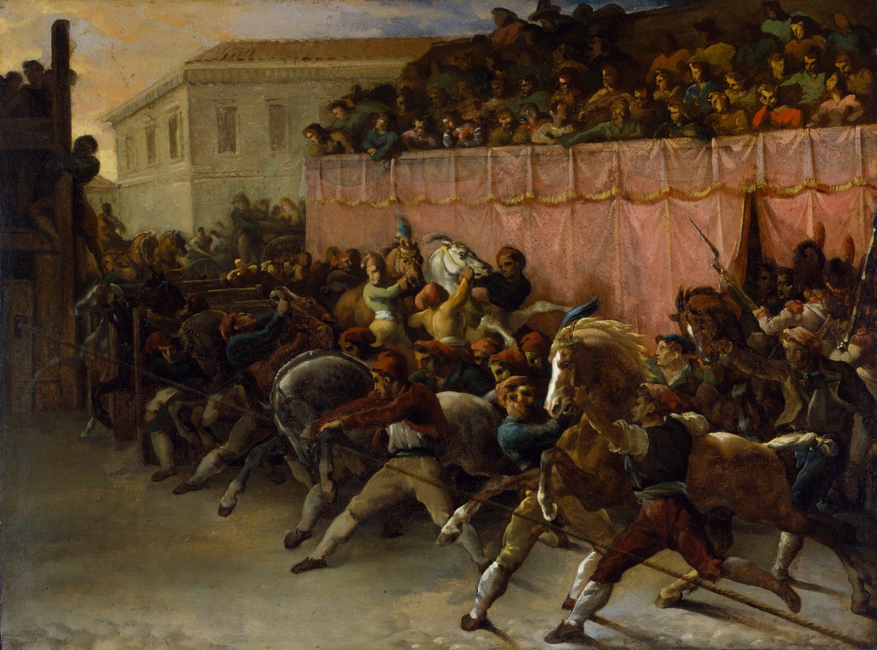Courses sans cavalier à Rome - Theodore Gericault