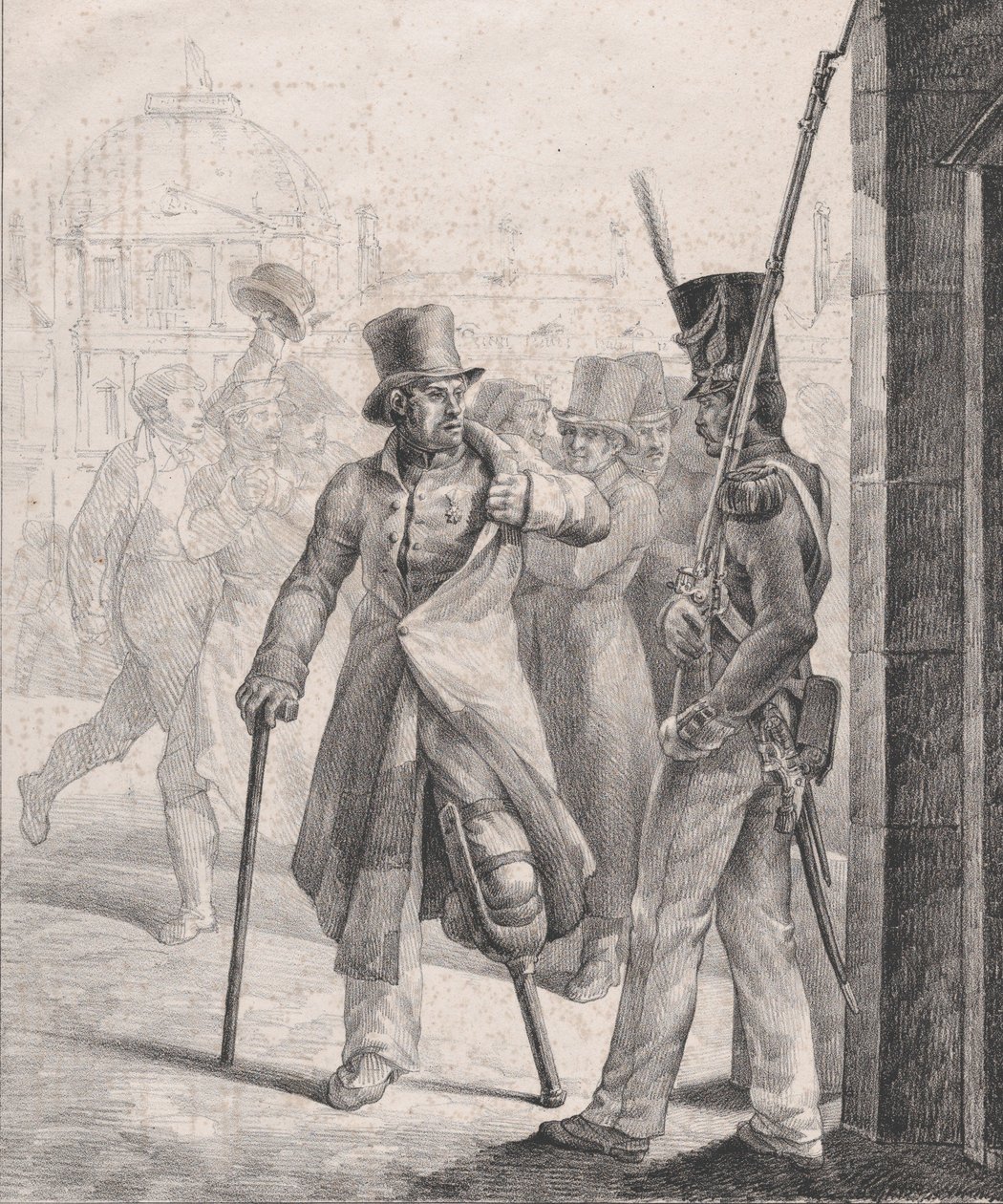 Le sentinelle suisse au Louvre, 1819 - Theodore Gericault