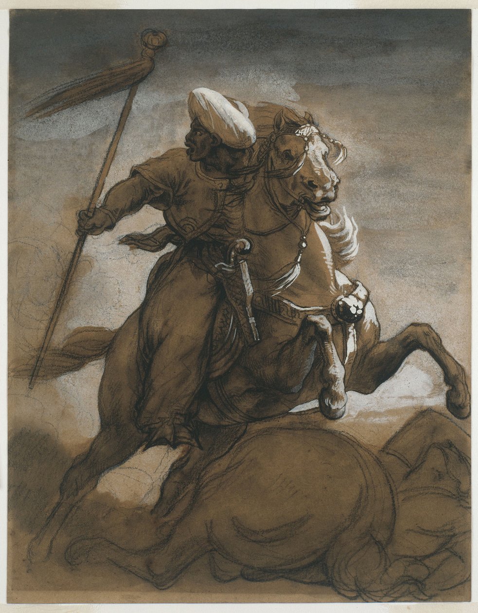 Cavalier turc en combat, vers 1818 - Theodore Gericault