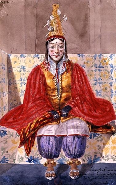 Costume de mariage porté par une mariée algérienne pendant les huit jours de la cérémonie - Theodore Leblanc