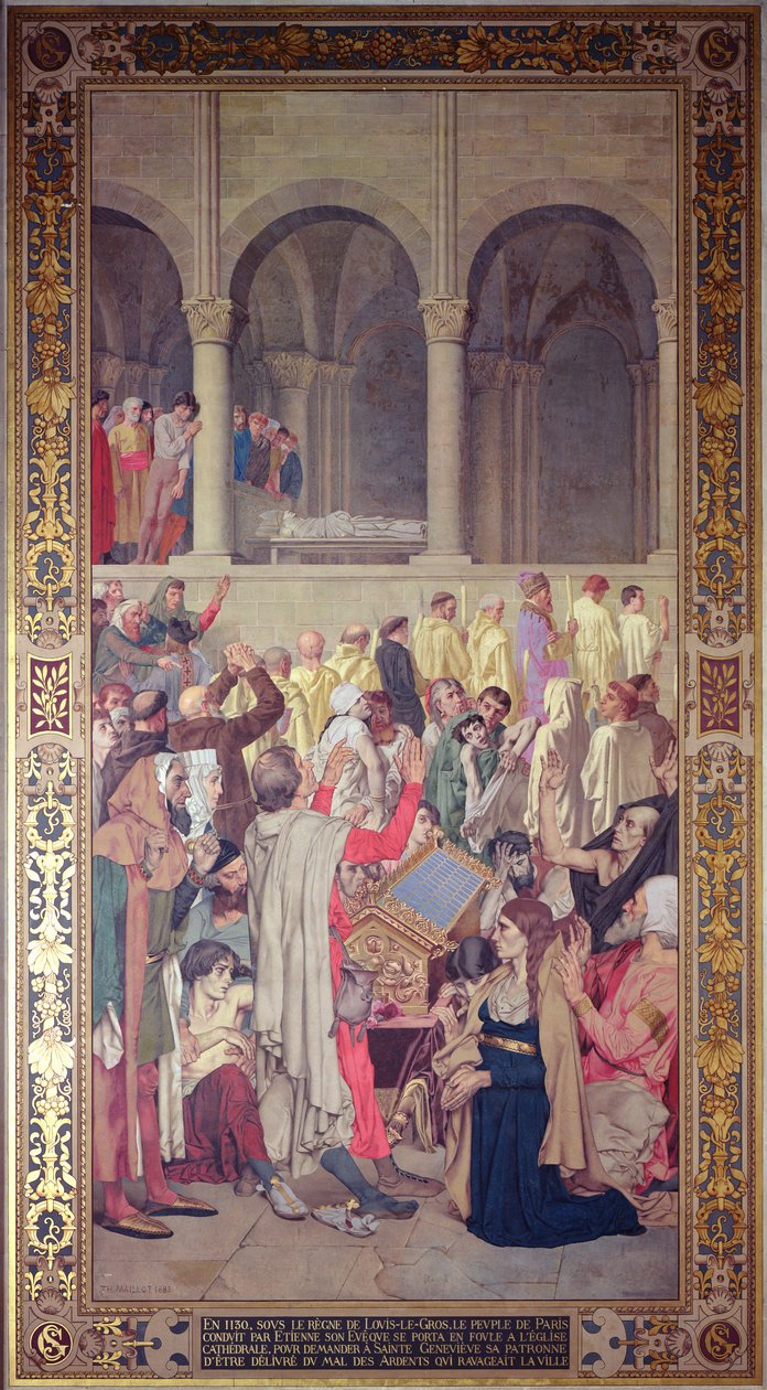 Le Miracle de Sainte Geneviève, 1883 (fresque) - Theodore Pierre Nicolas Maillot