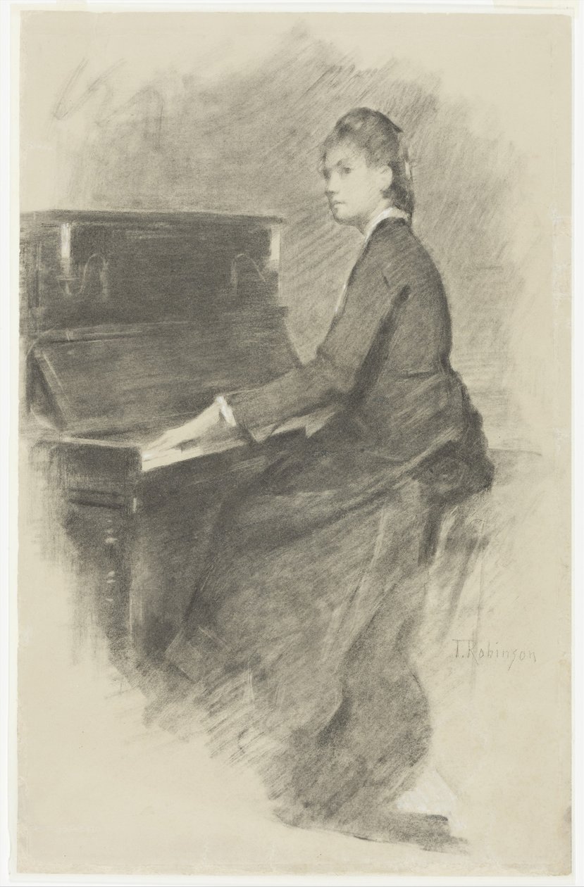 Au piano - Theodore Robinson