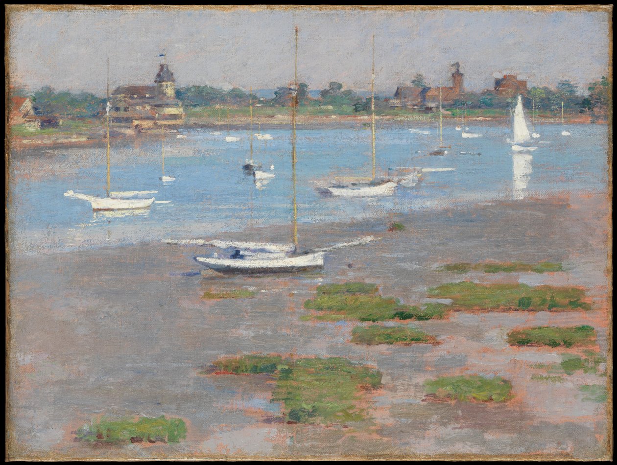 Marée basse, Riverside Yacht Club - Theodore Robinson