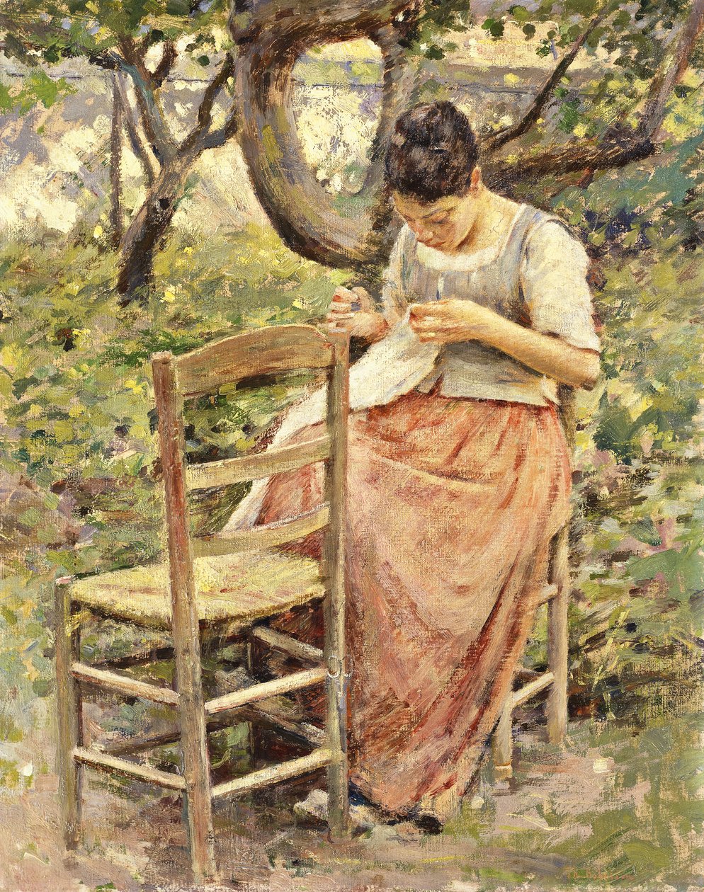 La couturière - Theodore Robinson