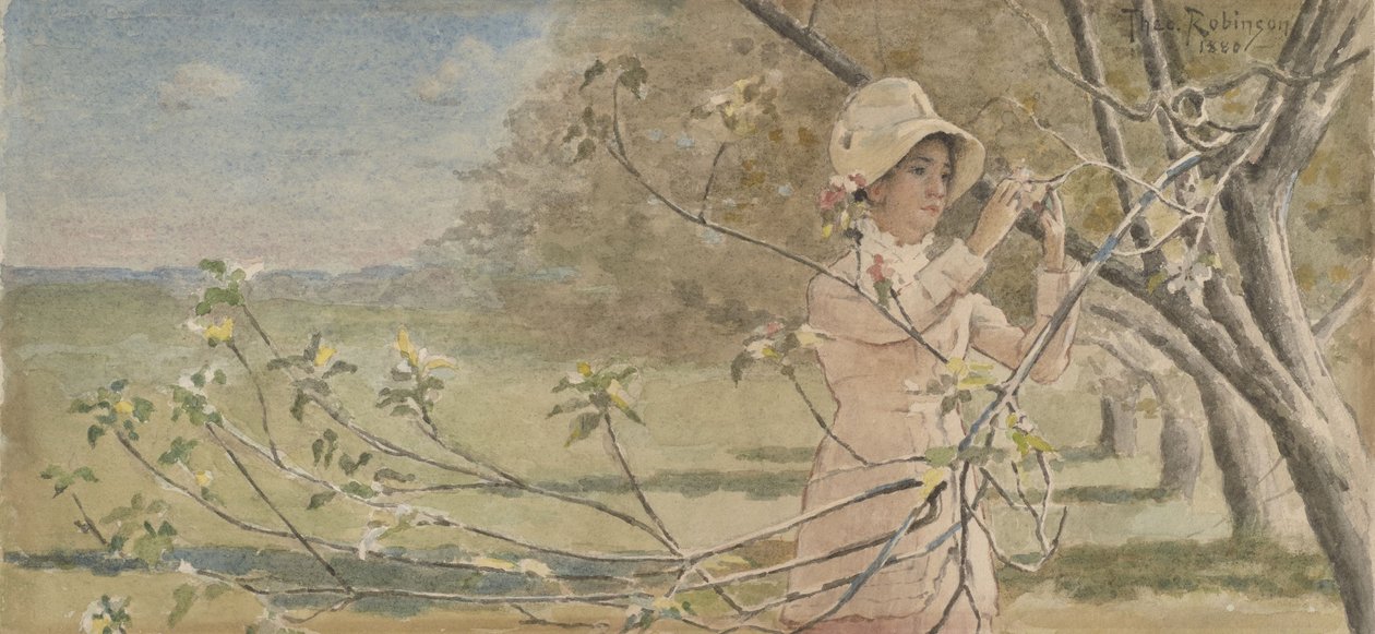 Sous des branches vertes de pommier - Theodore Robinson
