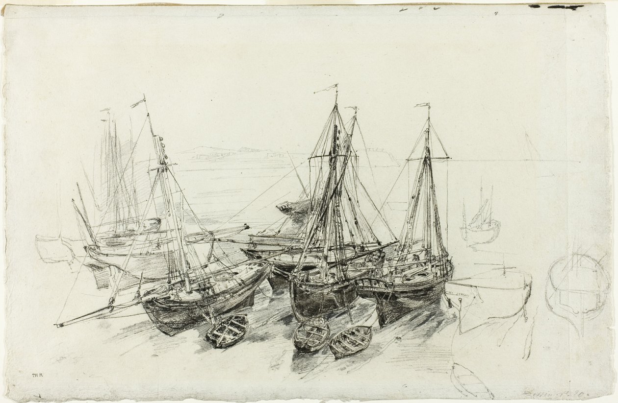 Bateaux de pêche à Granville - Theodore Rousseau