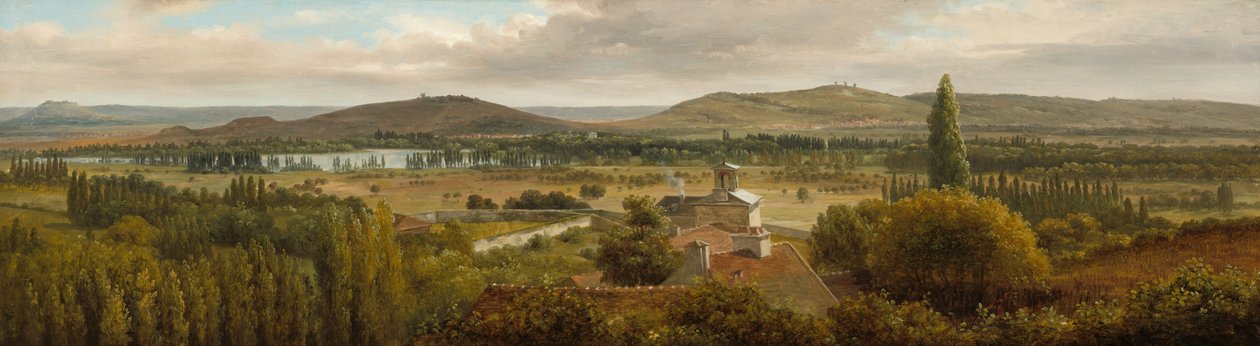 Paysage panoramique près de la rivière Moselle, vers 1830 - Theodore Rousseau