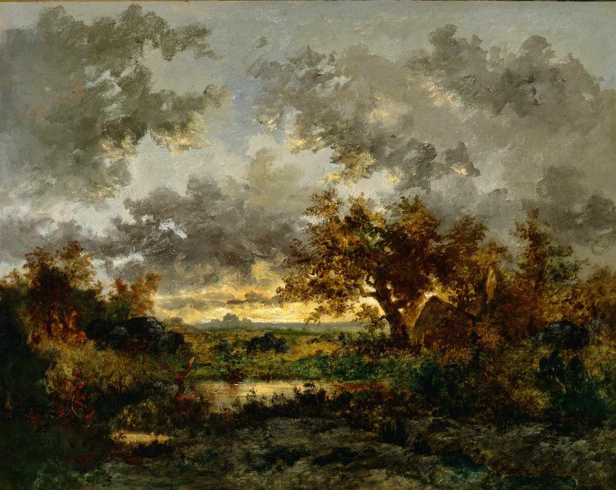 La cabane du charbonnier, vers 1850 - Pierre Etienne Theodore Rousseau