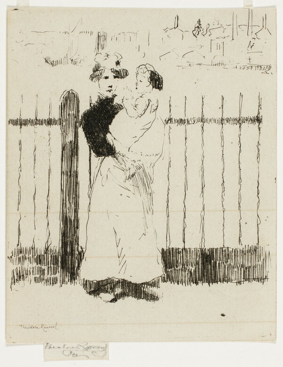 Emma et son bébé, Chelsea Embankment - Theodore Roussel