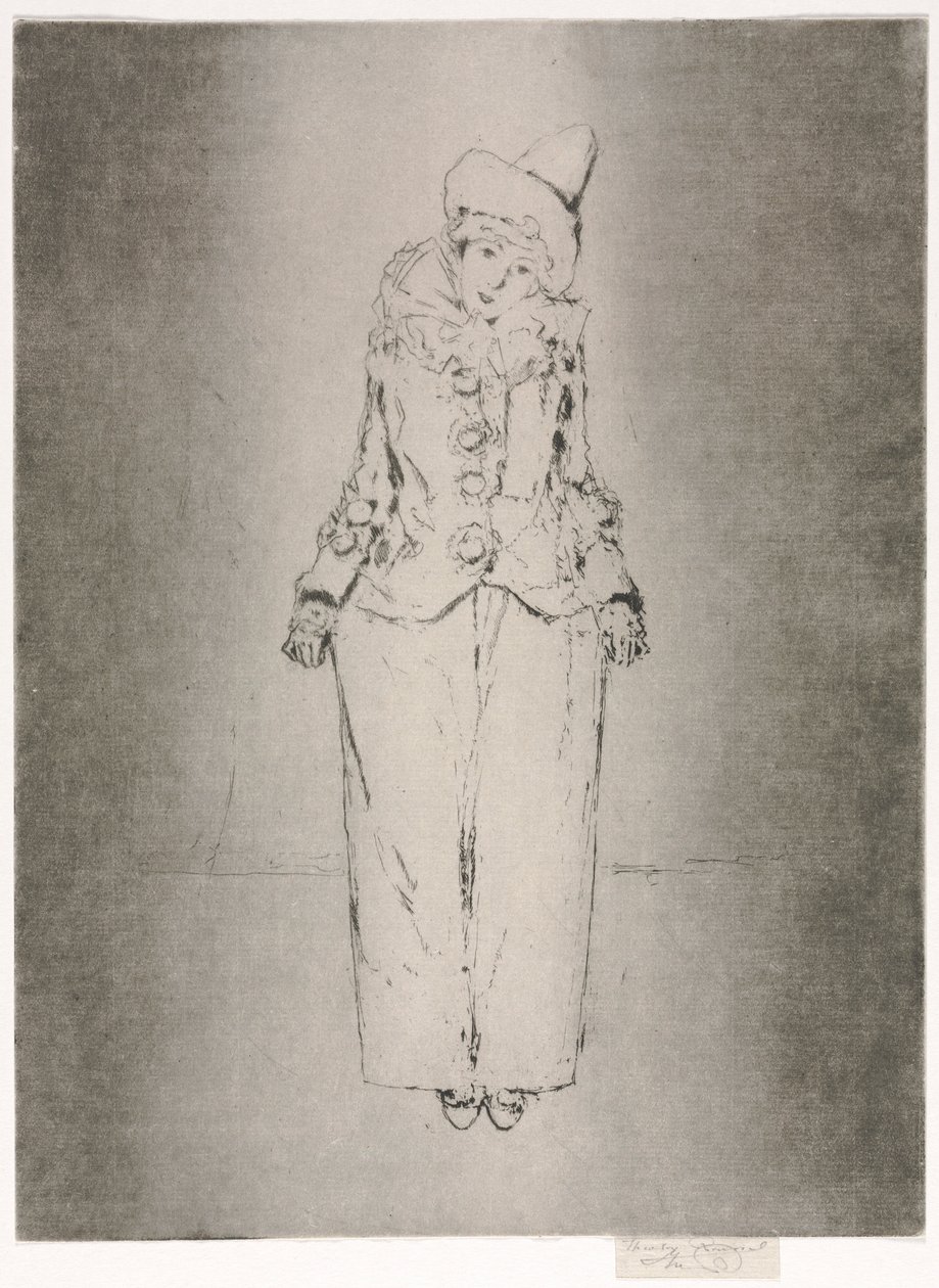 Pierrot en Pied, Portrait de Lady A. C., 1888 - Theodore Roussel