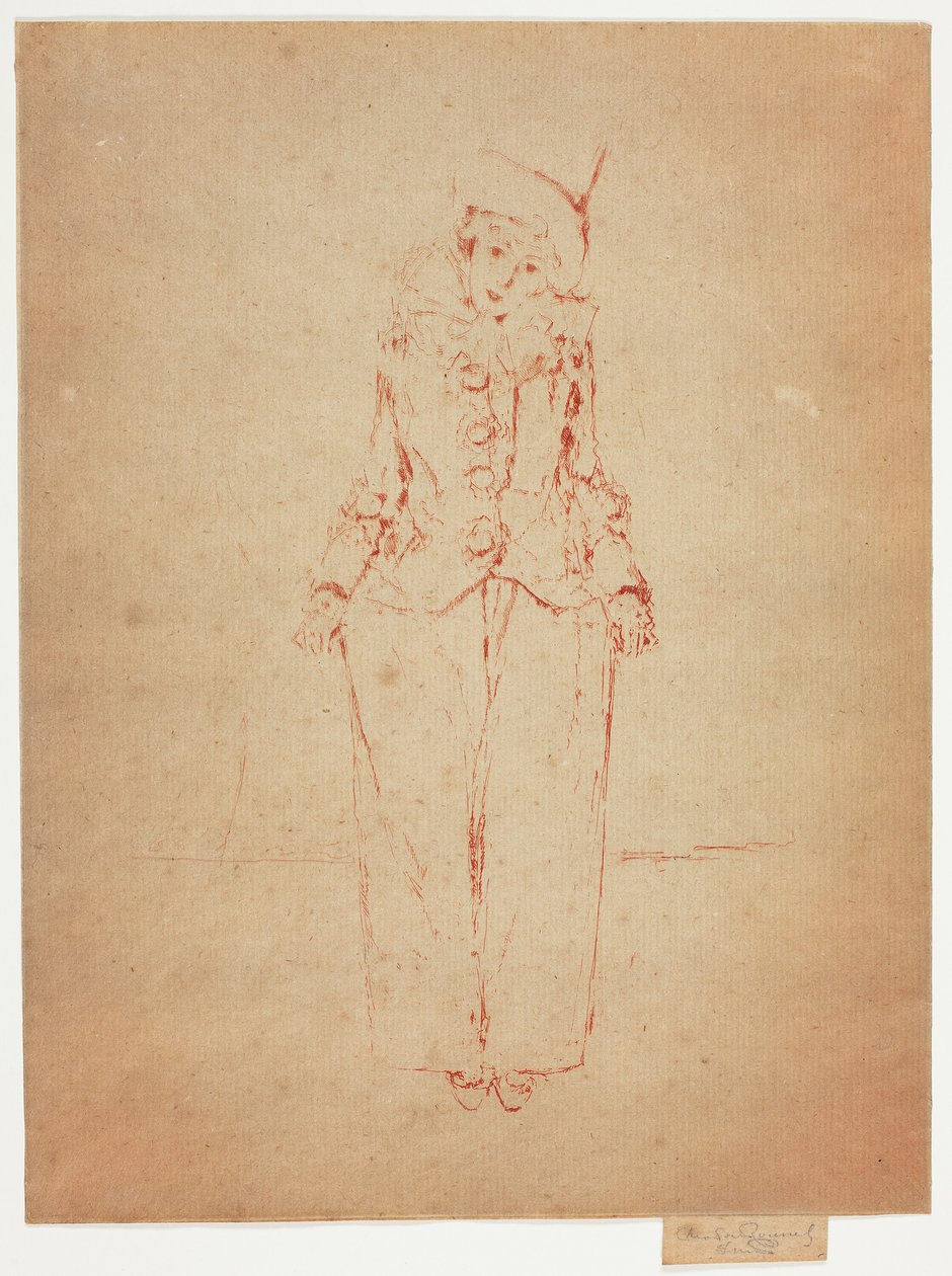 Pierrot en pied, portrait de la Dame A. C. - Theodore Roussel