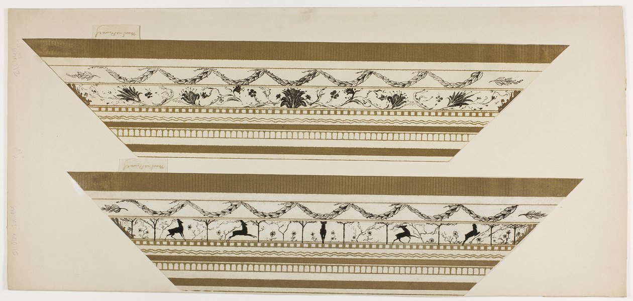 Cadre à motif de cerf et de fleur (section latérale du cadre) - Theodore Roussel