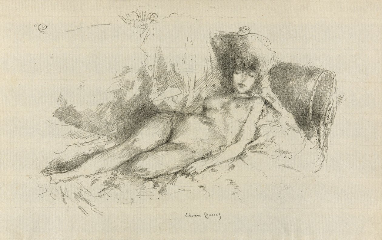Étude de nu, femme endormie - Theodore Roussel