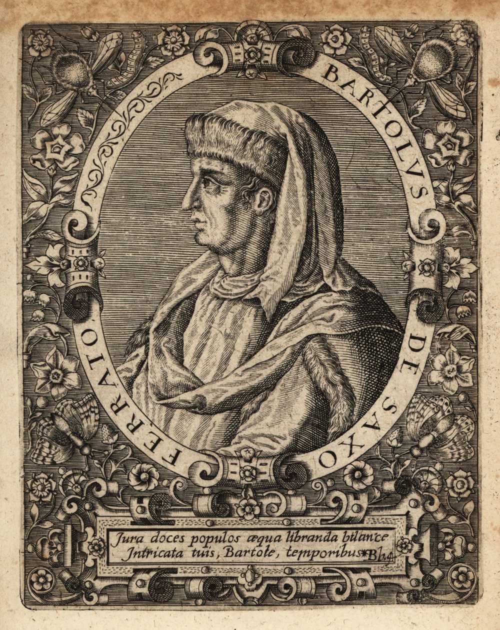 Bartolus de Saxoferrato, professeur de droit italien - Theodore de Bry