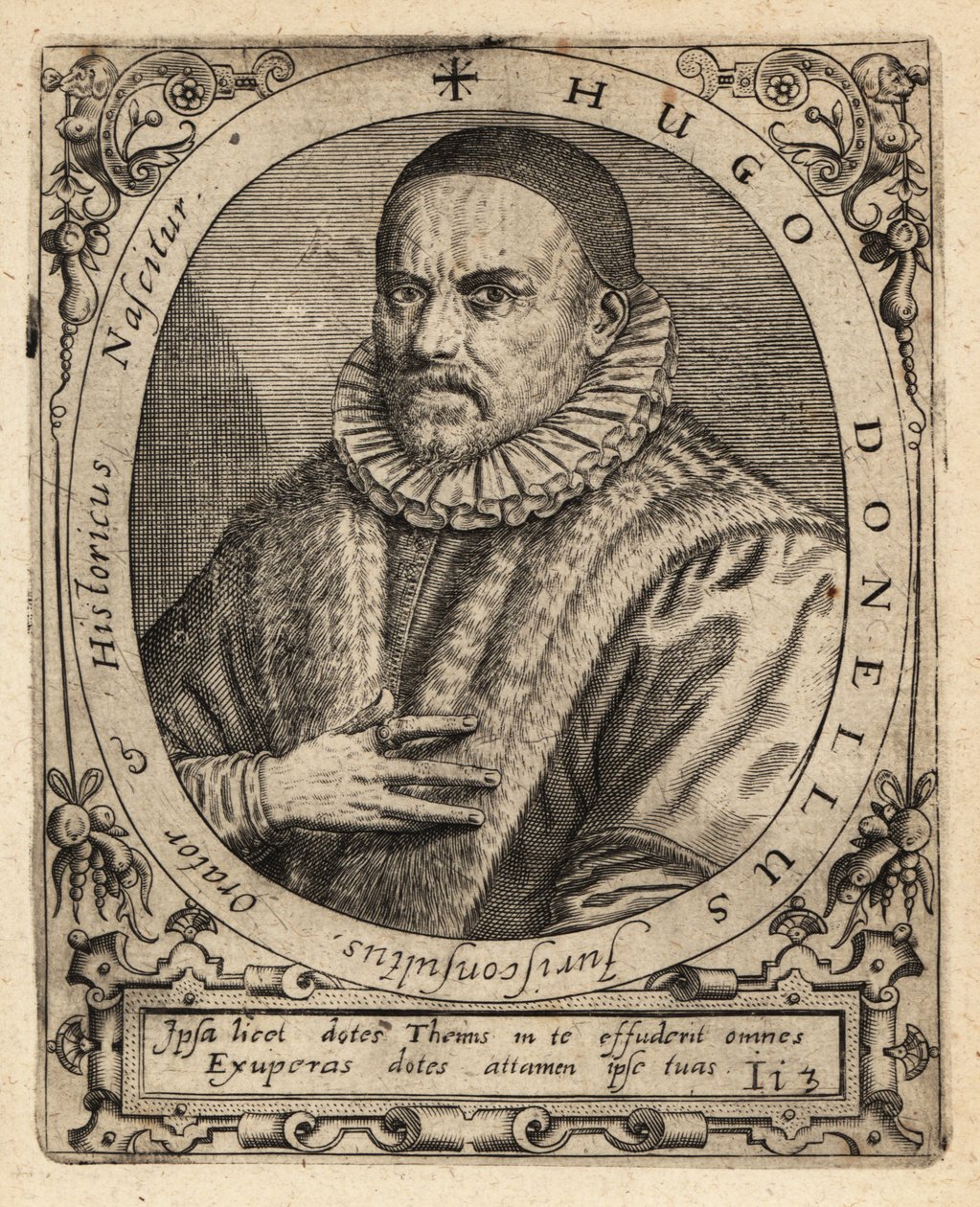 Hugues Doneau, professeur de droit français - Theodore de Bry