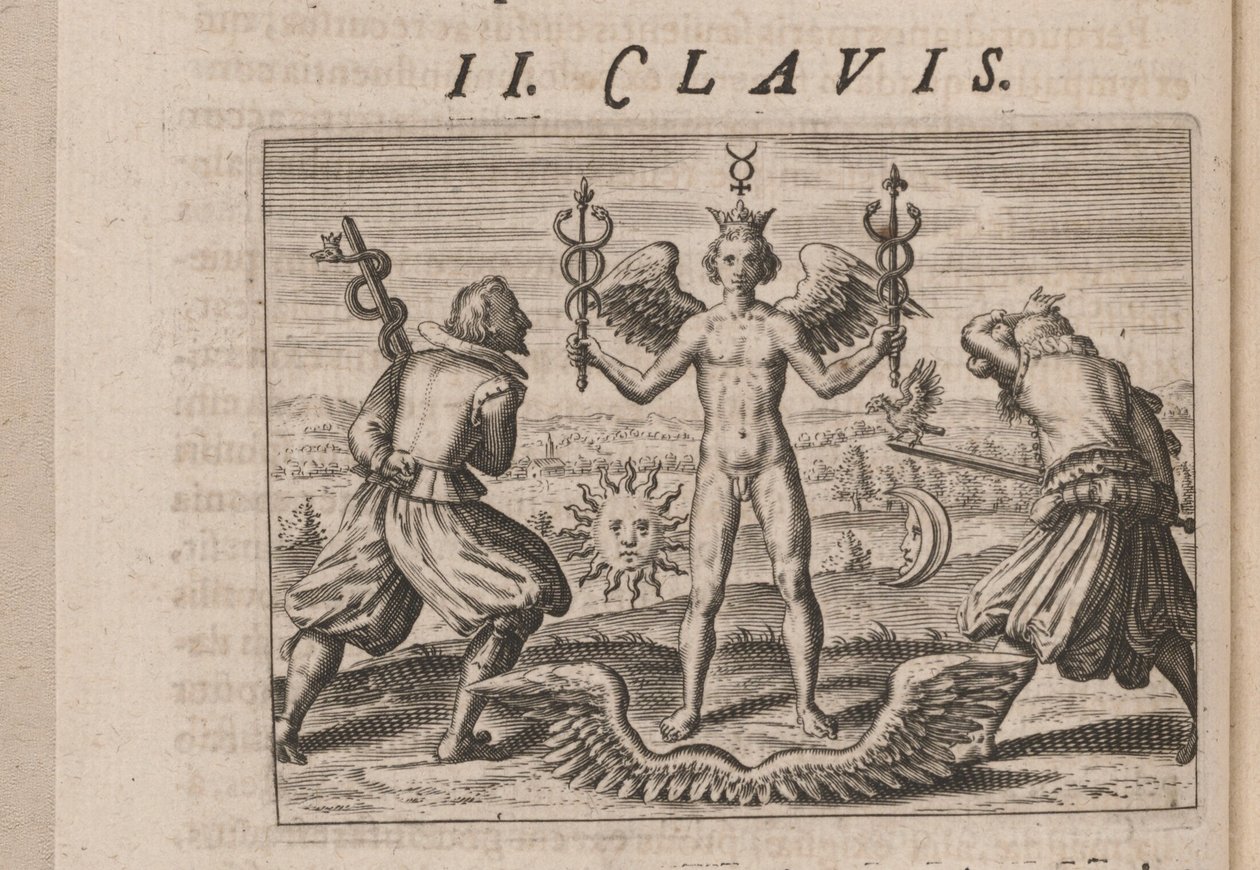 Illustration pour Tripvs avrevs, hoc est, Tres tractatvs chymici selectissimi.., 1618 - Theodore de Bry