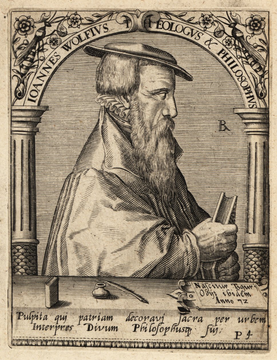 Johannes Wolf, c.1521-1572, théologien réformé suisse - Theodore de Bry