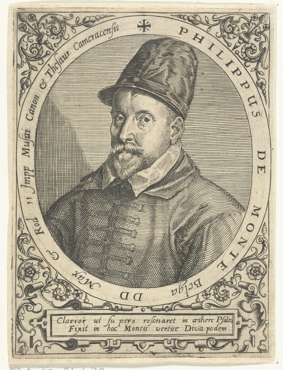 Portrait du compositeur Philippe de Monte (1521-1603) - Theodore de Bry