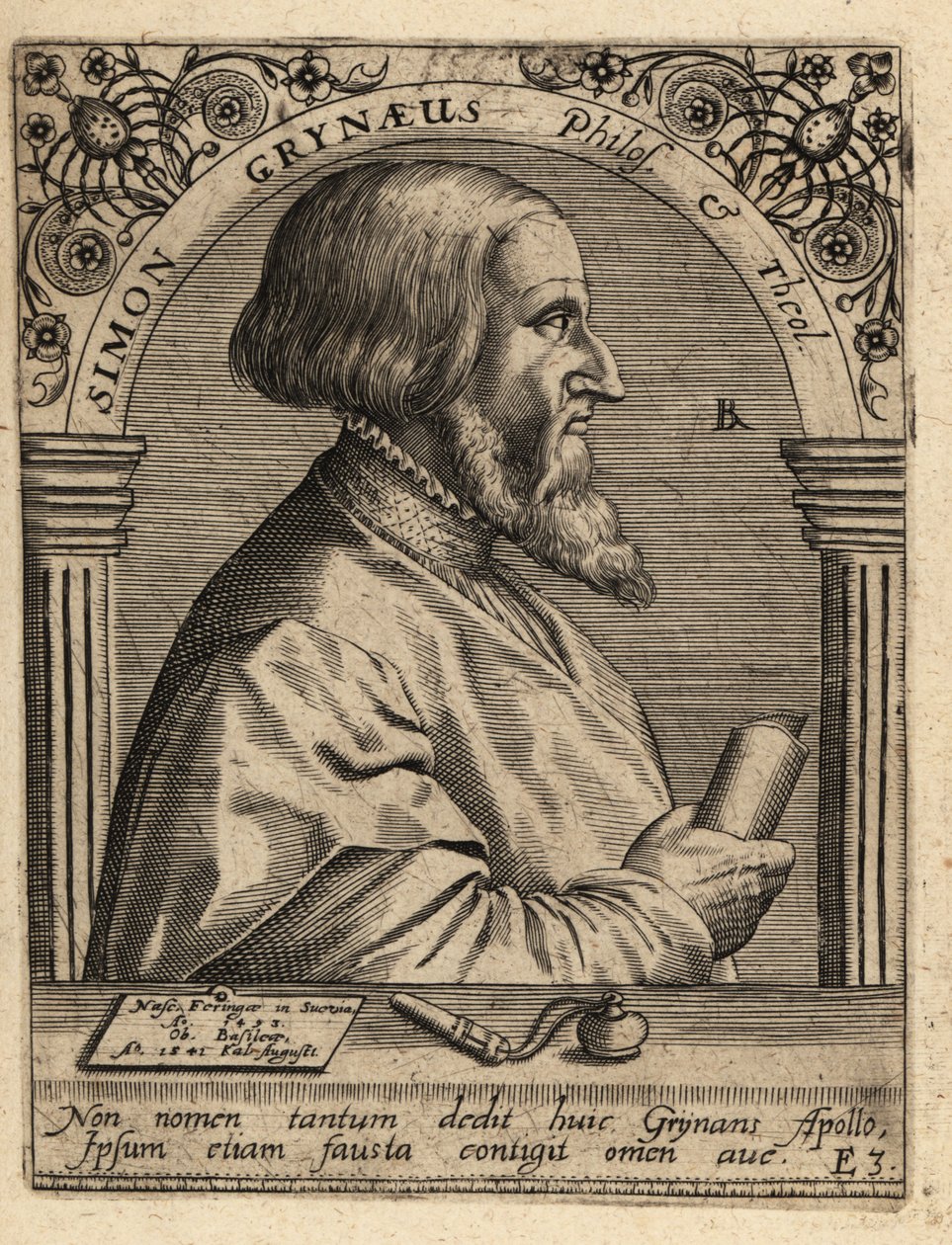 Simon Griner; 1493-1541, érudit allemand - Theodore de Bry