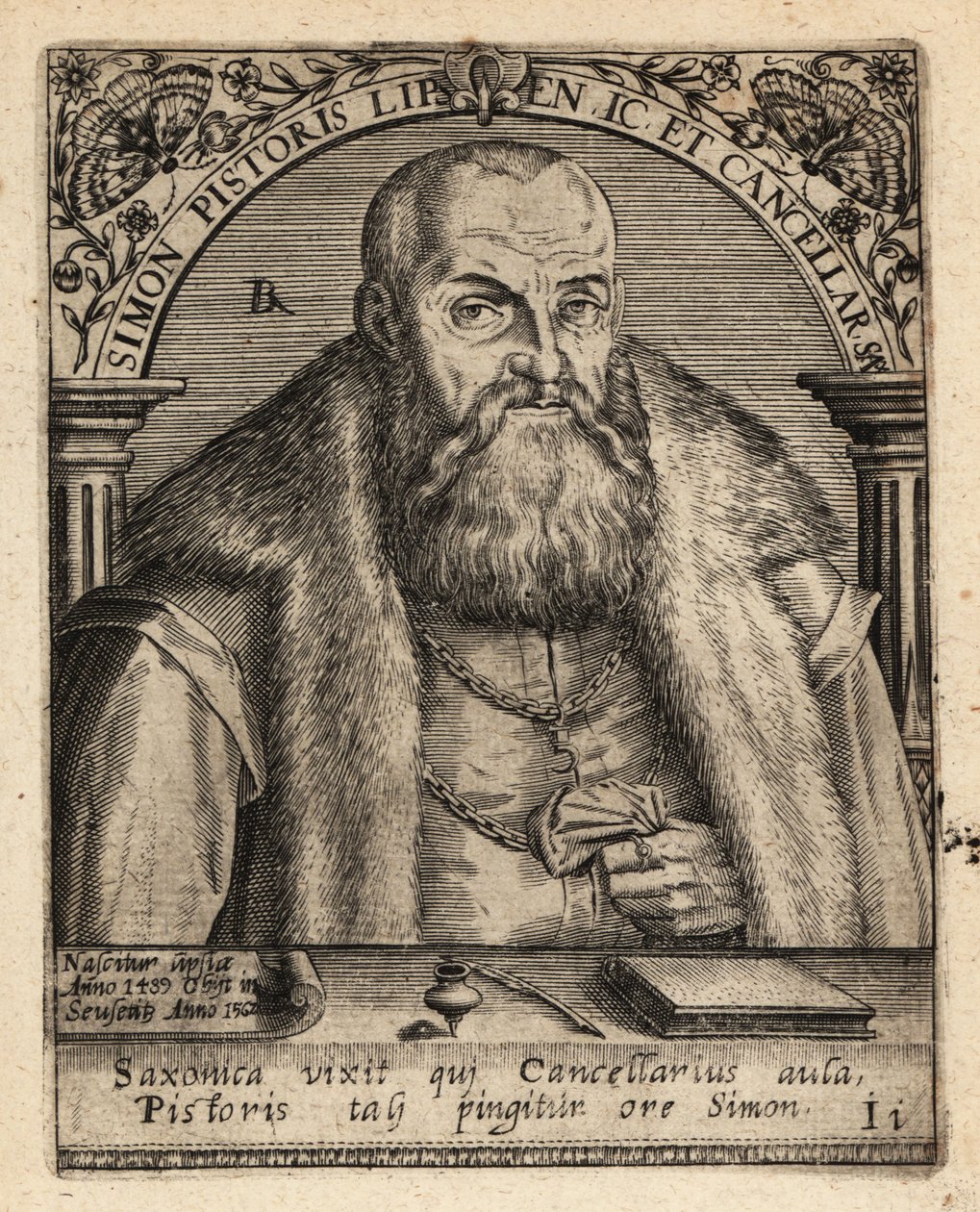 Simon Pistoris le Jeune, juriste allemand - Theodore de Bry