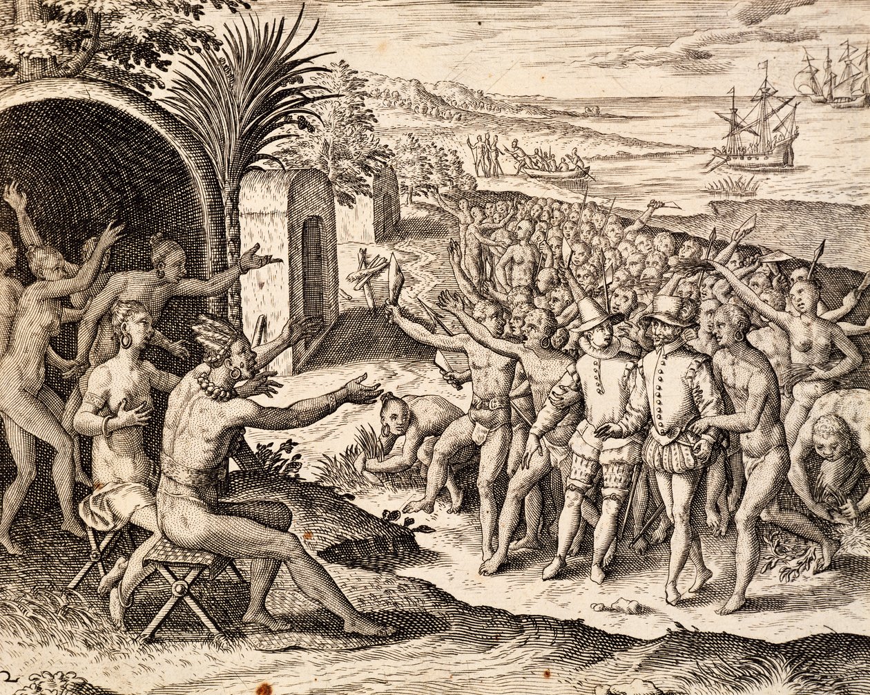 Accueil des Hollandais, gravure de l