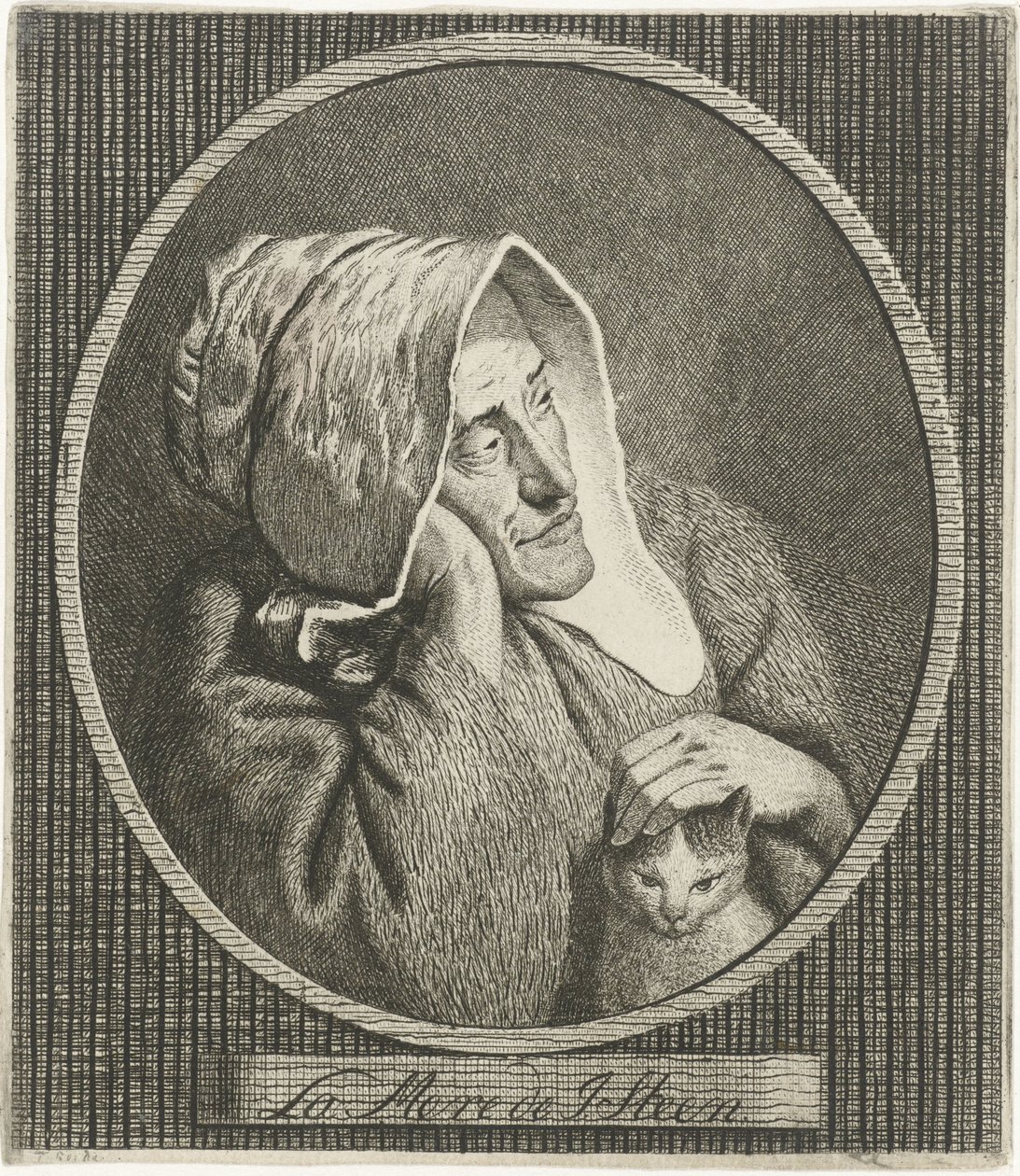 Vieille femme avec chat - Theodorus de Roode