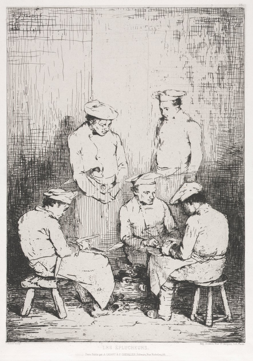 Les éplucheurs de pommes de terre - Theodule Ribot