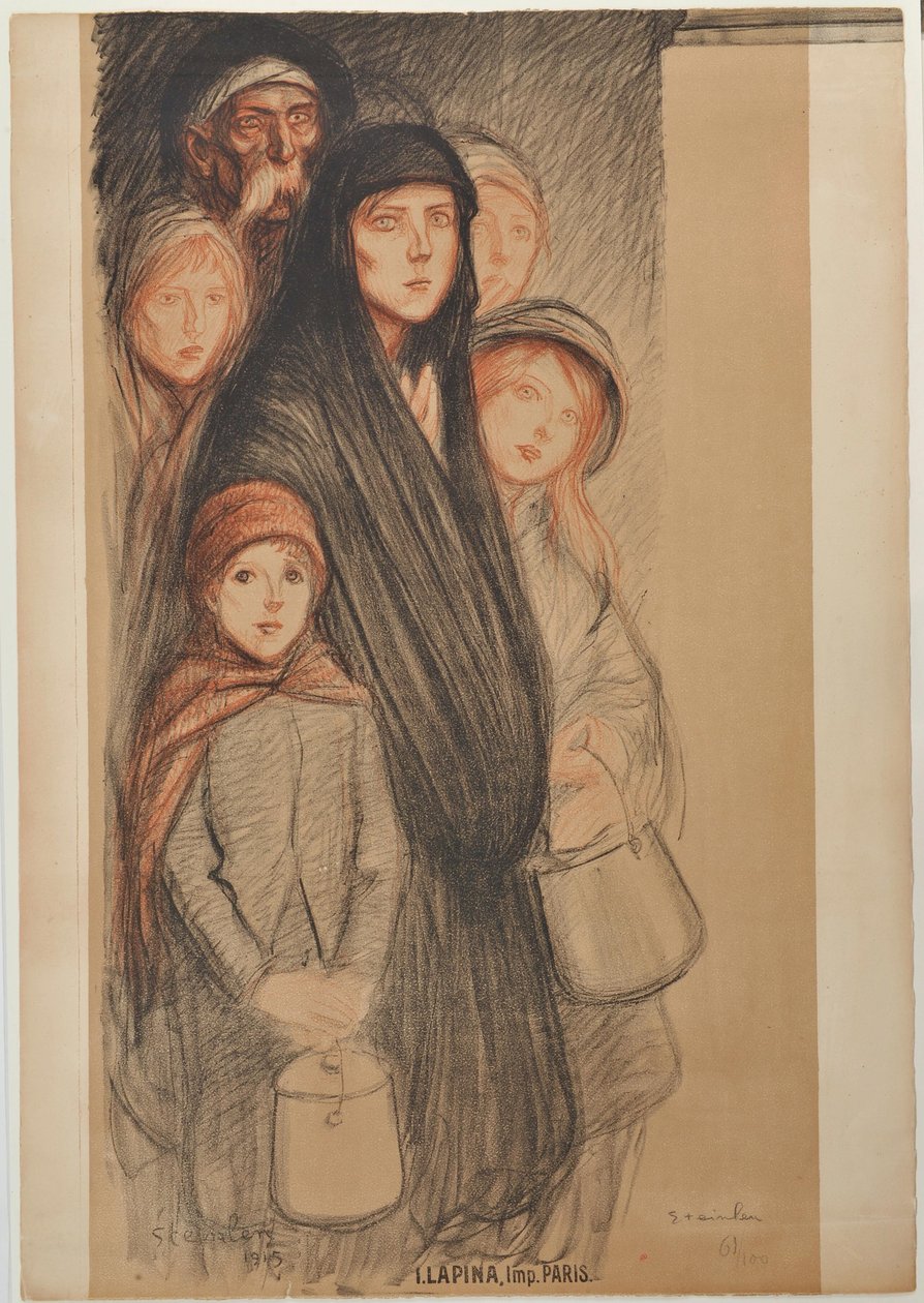 En Belgique, les Belges ont faim, 1915 - Théophile Alexandre Steinlen