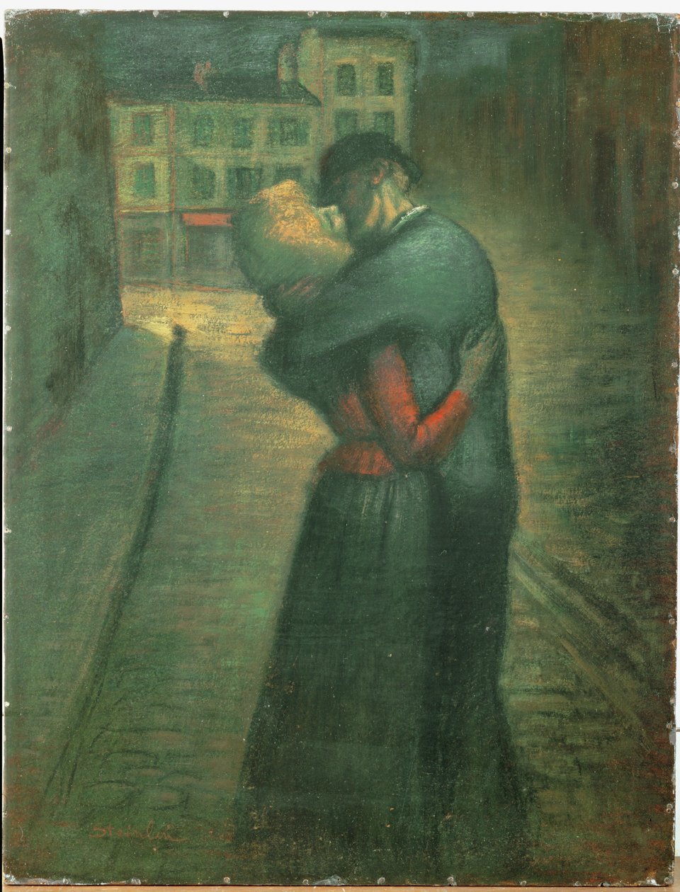 Rencontre du soir (oil on canvas) - Theophile Alexandre Steinlen