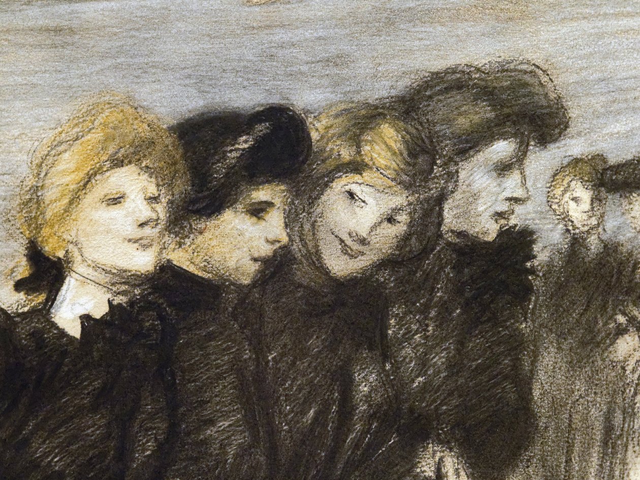 La sortie des midinettes (détail) - Théophile Alexandre Steinlen