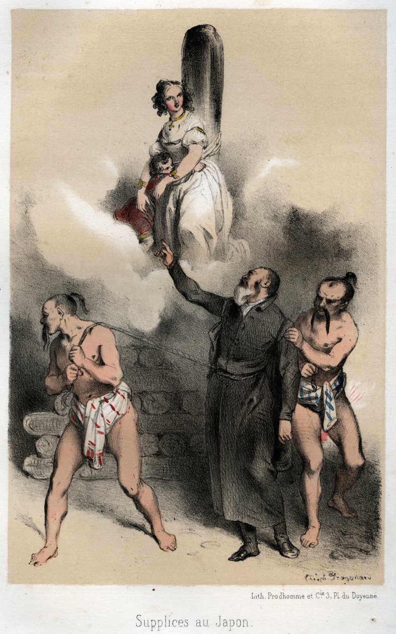 Sébastien Kimura marchant vers son bûcher, 1845 - Theophile Evariste Fragonard