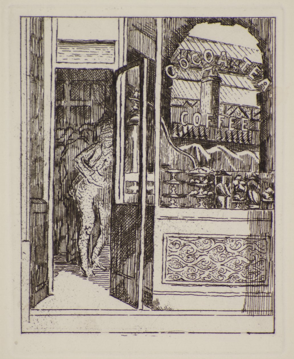 Café-bar, 20e siècle - Therese Lessore