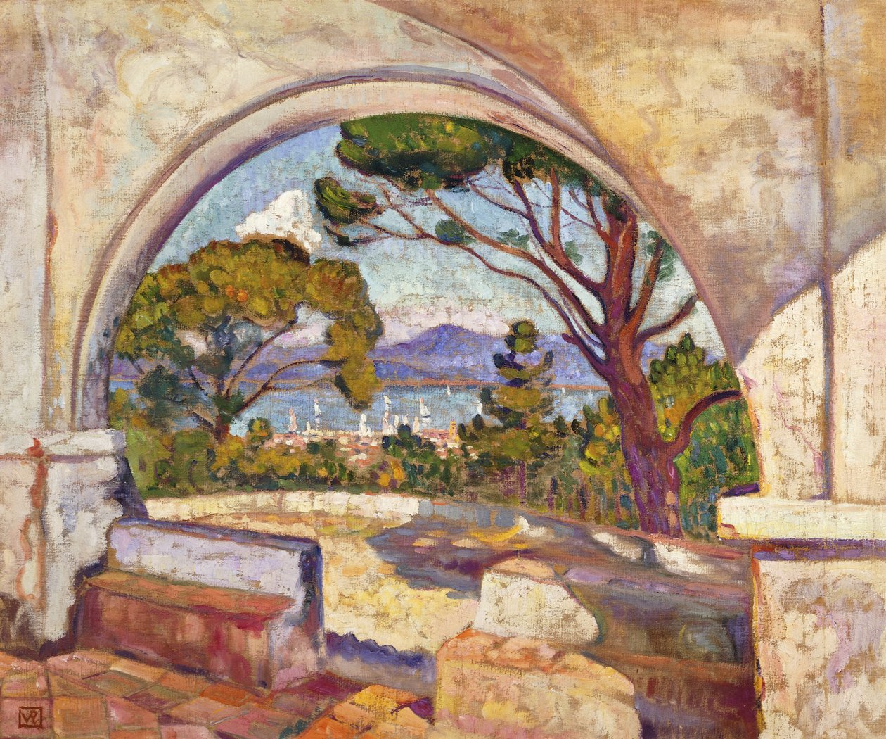 Saint Tropez, vue de la chapelle St, c.1920 - Théo van Rysselberghe