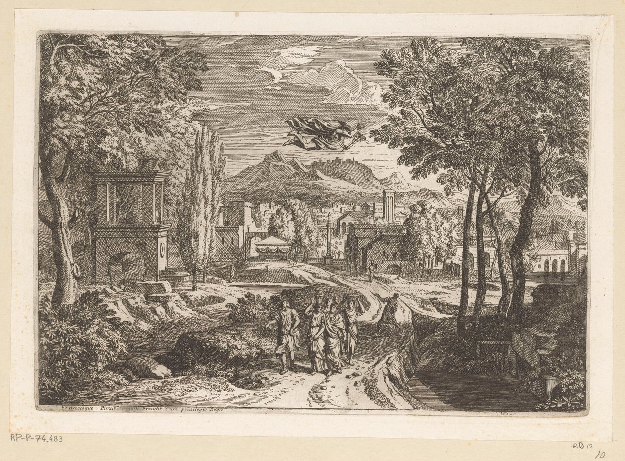 Paysage arcadien avec les filles de Cécrops (Suite de paysages) - Théodore