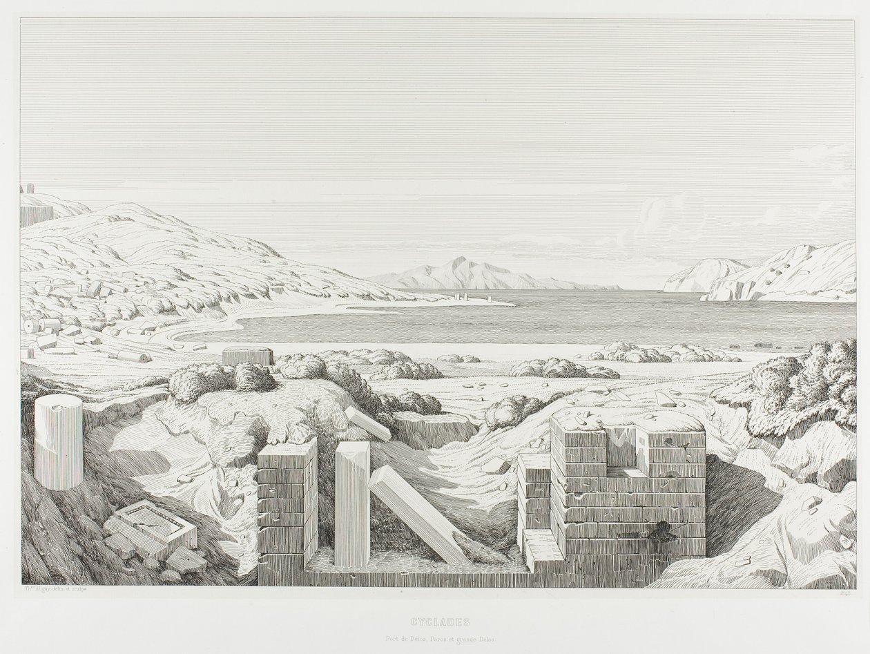 Vue de Corinthe - Théodore Caruelle d