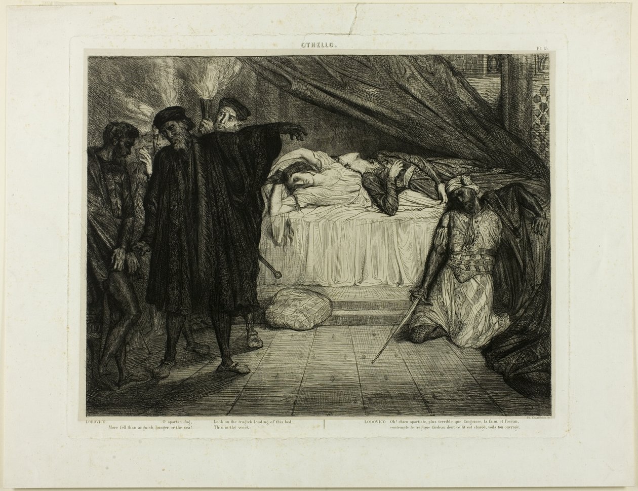 O chien spartiate, planche quinze de Othello - Théodore Chassériau