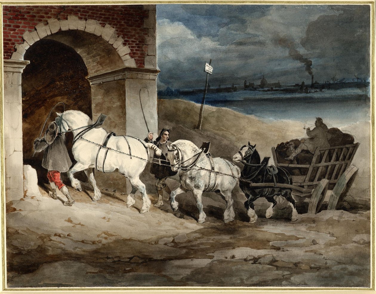 Géricault - Le Chariot, Route de Londres, vers 1821, 1968,0210.28 - Theodore Gericault