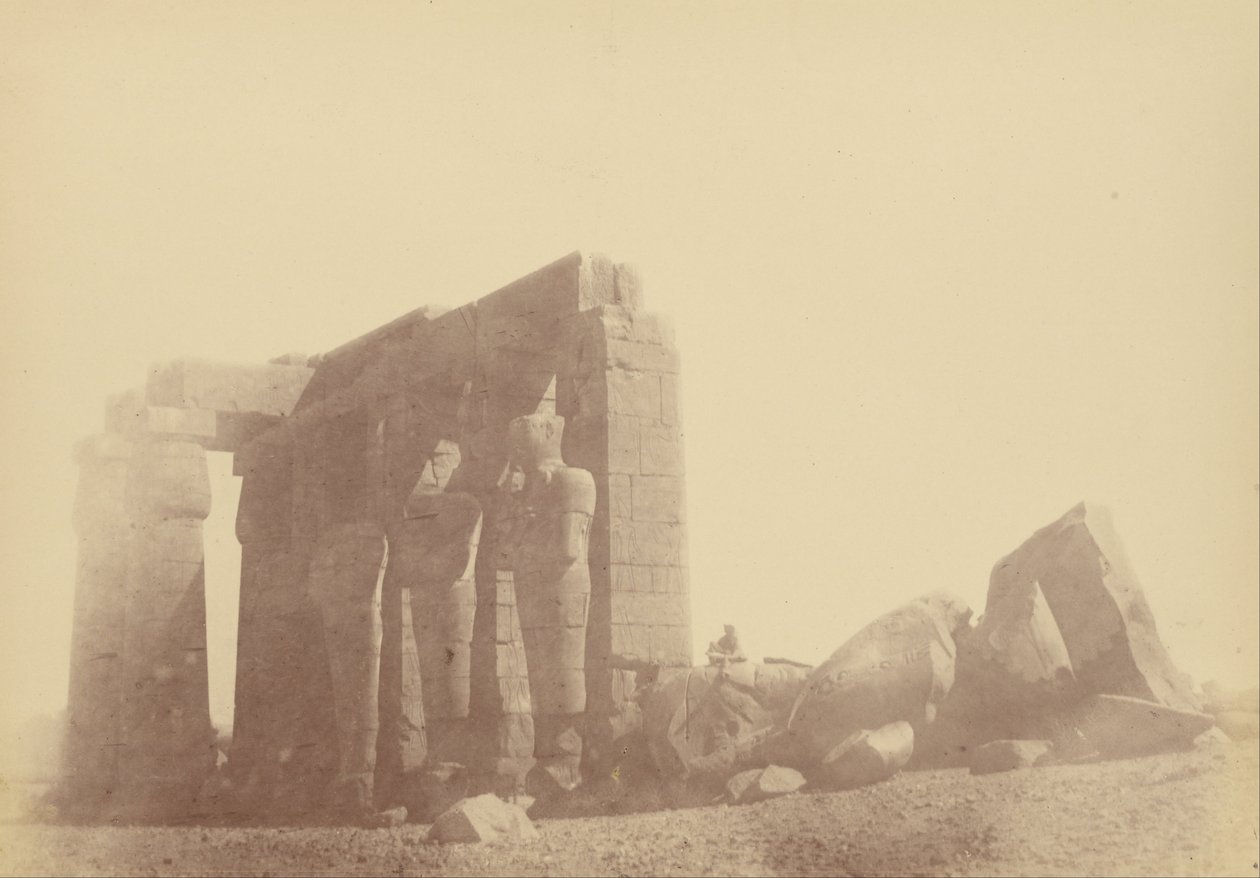 (Vue rapprochée du colosse du Ramesseum) - Théodule Devéria