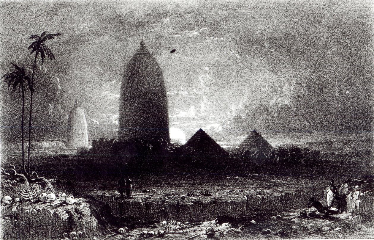 Temple de Jagannath, gravé par A. Picken, 1837 - Thomas Bacon