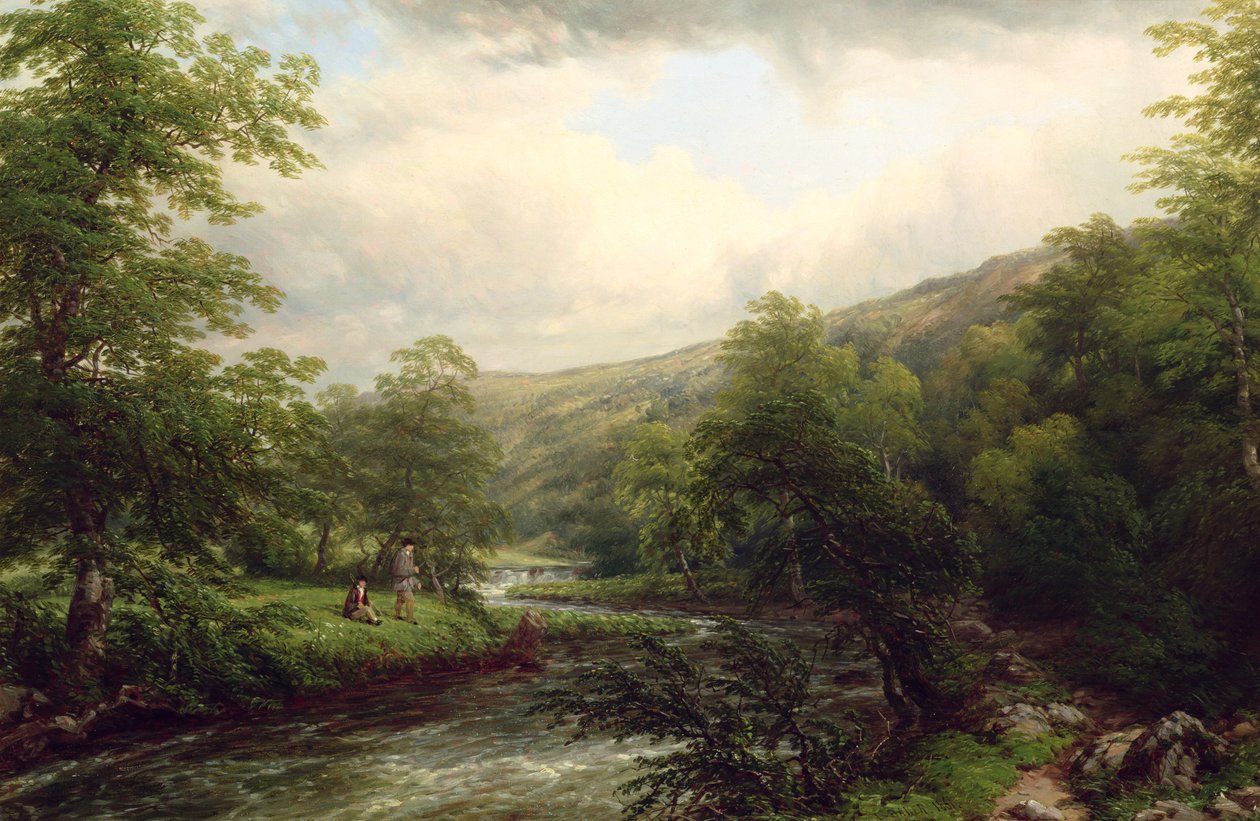 Pêche sur la Dee, 1861 - Thomas Baker